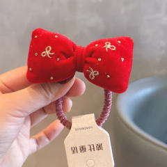 Sweet red color new year apple cherry strawberry fruit series hair ties hair clips for kids 2pcs price