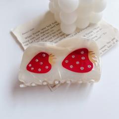 Sweet fruit design acetic acid color matching hair claw clips collection