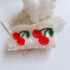 Sweet fruit design acetic acid color matching hair claw clips collection