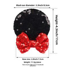 Sweet Children's Headwear Baby Sequin Bow Hairpin Mickey Hairpin duckbill hair clips
