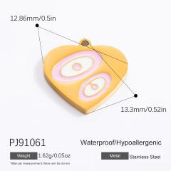 18KG diy evil eye heart stainless steel diy pendant charm for necklace bracelet