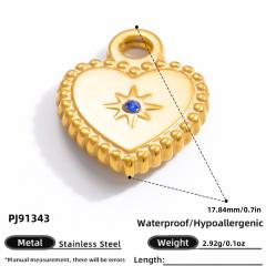 18KG diy evil eye heart stainless steel diy pendant charm for necklace bracelet