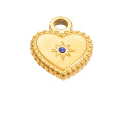18KG diy evil eye heart stainless steel diy pendant charm for necklace bracelet