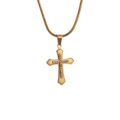 Classic titanium steel cross pendant necklace mix color cross pendant necklace collection