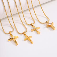 Classic titanium steel cross pendant necklace mix color cross pendant necklace collection
