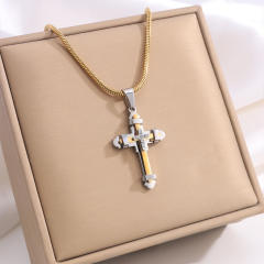 Classic titanium steel cross pendant necklace mix color cross pendant necklace collection
