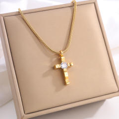 Classic titanium steel cross pendant necklace mix color cross pendant necklace collection