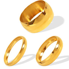 Glossy mirror design titanium steel metal texture couple bracelet large smooth exaggerated design high-end ladies jewelry