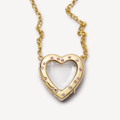 Personality Locket pendant openable diy pendant hollow design 18k gold plated necklace