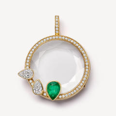 Personality clear locket pendant diy pendant hollow design transparent locket necklace 18k gold