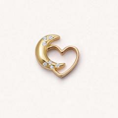 Personality clear locket pendant diy pendant hollow design transparent locket necklace 18k gold