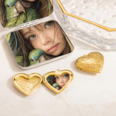 Handmade DIY Jewelry Accessories Heart shape locket pendant picture holder pendant