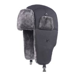 Lei Feng Hat Ear Protection Hat New Winter Hat fleece-lined Thickened Windproof Cold-proof Waterproof Warm Snow Hat