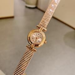 New small gold watch light luxury retro small dial women's watch steel band watch