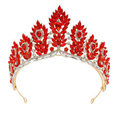 Bride Crown Beauty Pageant Concept Crown Baroque Alloy Crown Wedding Dress Accessories