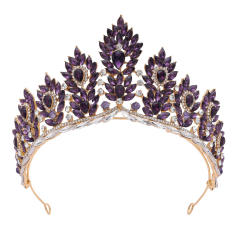Bride Crown Beauty Pageant Concept Crown Baroque Alloy Crown Wedding Dress Accessories