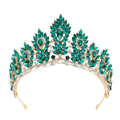 Bride Crown Beauty Pageant Concept Crown Baroque Alloy Crown Wedding Dress Accessories