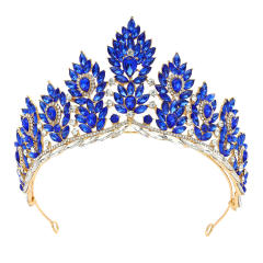 Bride Crown Beauty Pageant Concept Crown Baroque Alloy Crown Wedding Dress Accessories