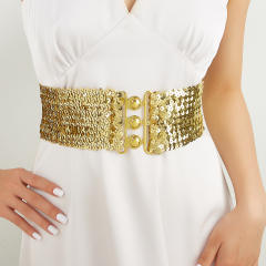 Women's Belt Elastic Wide Waist Belt Dress Accessory Fashionable sequins corset belt