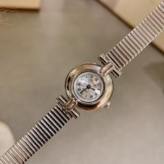 New small gold watch light luxury retro small dial women's watch steel band watch