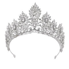 Bride Crown Beauty Pageant Concept Crown Baroque Alloy Crown Wedding Dress Accessories