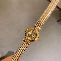 New small gold watch light luxury retro small dial women's watch steel band watch