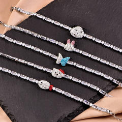 Simple Zircon Full Diamond Animal Bracelet Girlfriend Birthday Gift stainless steel tennis bracelet