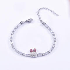 Simple Zircon Full Diamond Animal Bracelet Girlfriend Birthday Gift stainless steel tennis bracelet