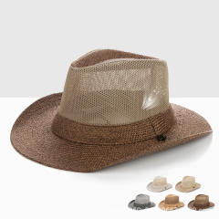 Men's summer sun hat sun hat casual breathable fishing hat outdoor sunscreen straw hat