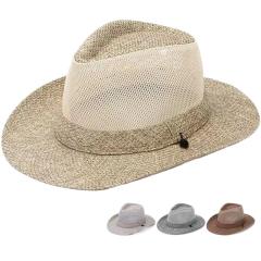 Men's summer sun hat sun hat casual breathable fishing hat outdoor sunscreen straw hat