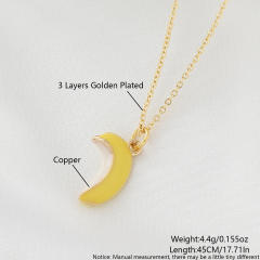 Copper gold-plated cute mini fruit necklace cherry strawberry accessories personalized pendant necklace