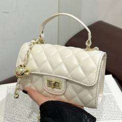 Rhombic Embroidery Small Bag Women's 2025 Spring Portable Square Bag chain bag