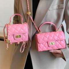 Rhombic Embroidery Small Bag Women's 2025 Spring Portable Square Bag chain bag