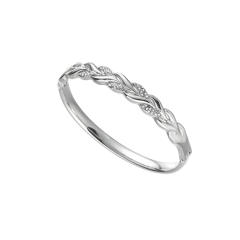 18K Gold plated twisted design stainless steel bangle diamond bangle