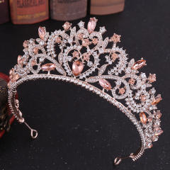 Baroque Crown Alloy Rhinestone Jewelry Bridal Crown International Station Hot Selling Bridal Headwear