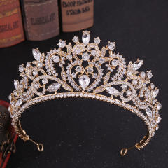Baroque Crown Alloy Rhinestone Jewelry Bridal Crown International Station Hot Selling Bridal Headwear
