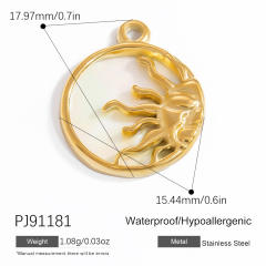 DIY accessory stainless steel heart block multi element pendant for necklace bracelet