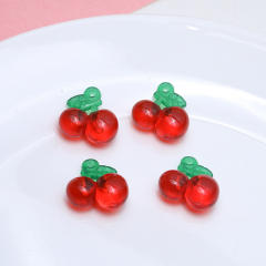 Small fresh sweet fruit strawberry cherry resin pendant diy Handmade Jewelry 1pcs price