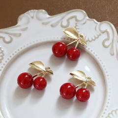 Cute White Translucent Strawberry Red Cherry Fruit Pendant diy Handmade Jewelry 1pcs price