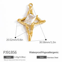 DIY accessory stainless steel heart block multi element pendant for necklace bracelet