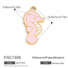Color enamel ocean animal flower diy jewelry accessories stainless steel pendant