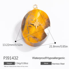 Stainless steel diy small jewelry natural stone butterfly necklace accessories