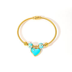 Fashion titanium steel love bracelet creative personality drop oil stainless steel bangle