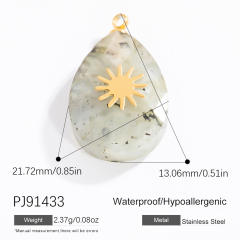 Stainless steel diy small jewelry natural stone butterfly necklace accessories