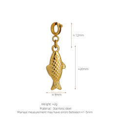 Stainless Steel Marine Life Starfish Shell Conch Love Cross DIY Pendant Single Pendant Necklace Accessories