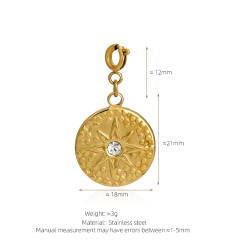 Stainless Steel Marine Life Starfish Shell Conch Love Cross DIY Pendant Single Pendant Necklace Accessories