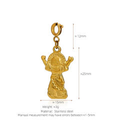 Stainless Steel Marine Life Starfish Shell Conch Love Cross DIY Pendant Single Pendant Necklace Accessories