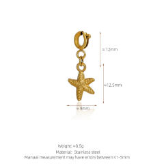 Stainless Steel Marine Life Starfish Shell Conch Love Cross DIY Pendant Single Pendant Necklace Accessories