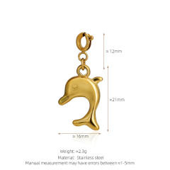 Stainless Steel Marine Life Starfish Shell Conch Love Cross DIY Pendant Single Pendant Necklace Accessories