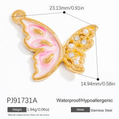 Color enamel ocean animal flower diy jewelry accessories stainless steel pendant